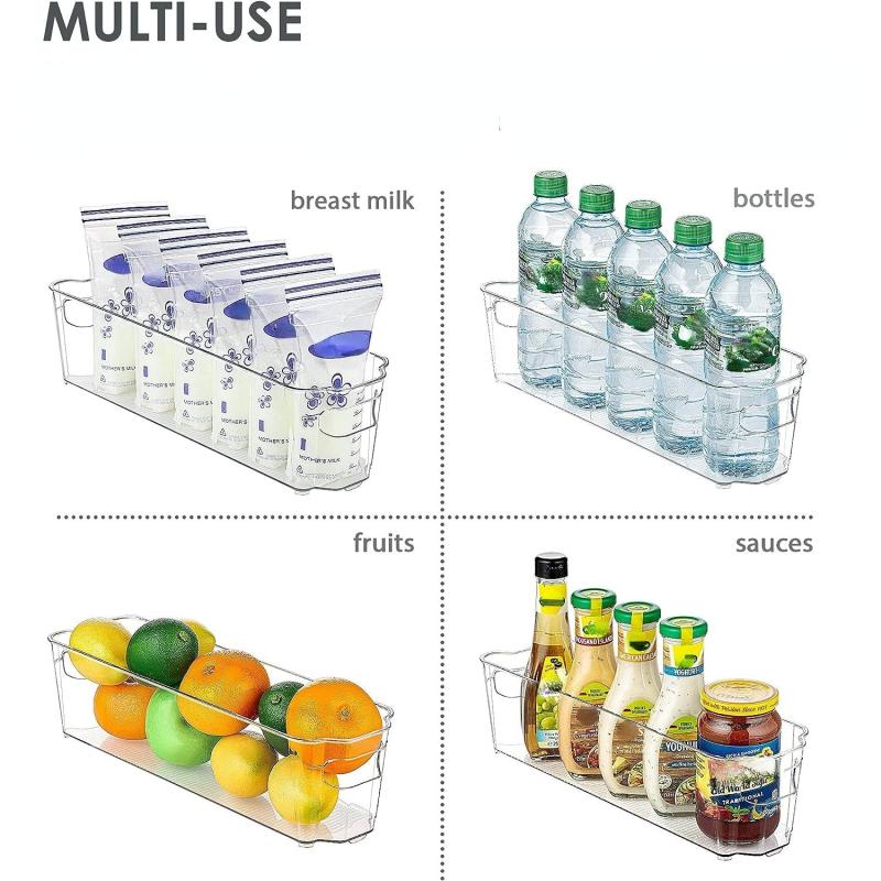 Breastmilk Storage Container Clear Freezer Organizer Bin Plastic Storage Bins