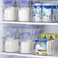 Breastmilk Storage Container Clear Freezer Organizer Bin Plastic Storage Bins