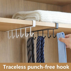 Punching Household Storage Hook Shelf Nail Adhesive Kitchen Utensils Hanging