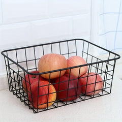 Iron Storage Basket Desktop Storage Box Cosmetic Shelf Household Supplies
