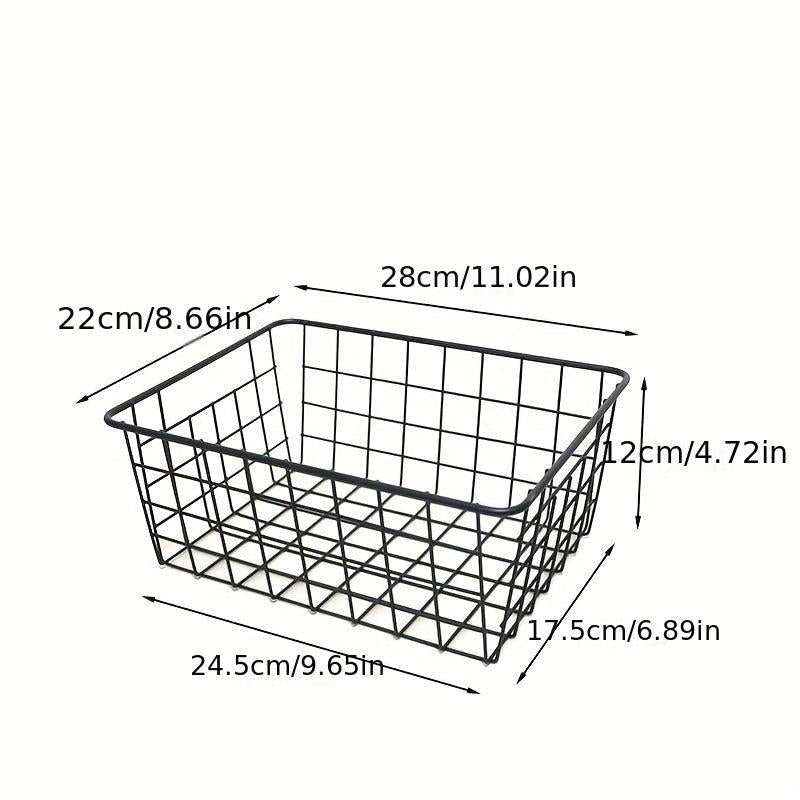 Iron Storage Basket Desktop Storage Box Cosmetic Shelf Household Supplies