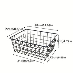 Iron Storage Basket Desktop Storage Box Cosmetic Shelf Household Supplies