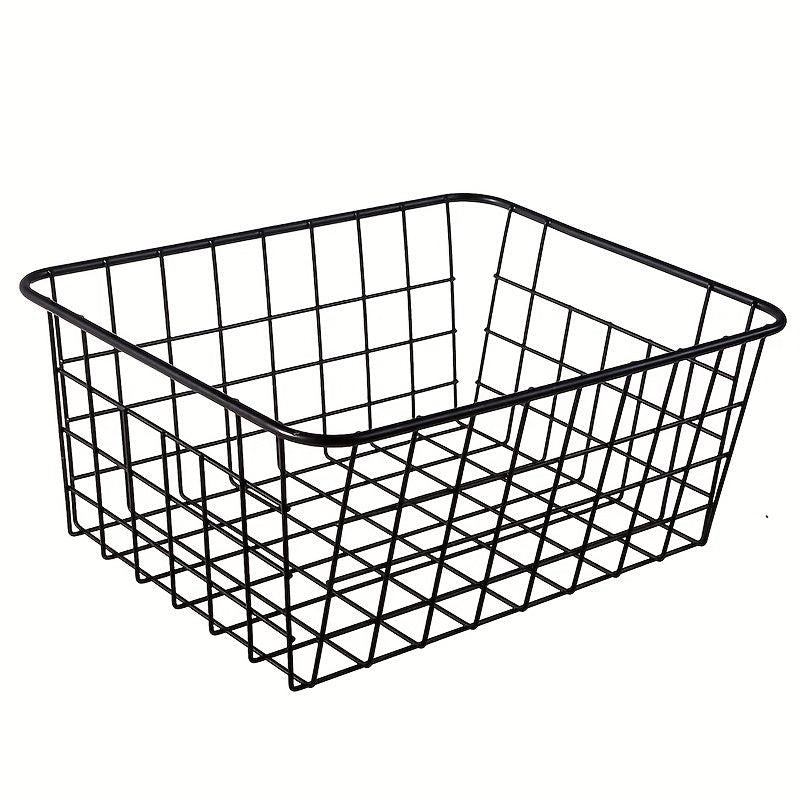 Iron Storage Basket Desktop Storage Box Cosmetic Shelf Household Supplies