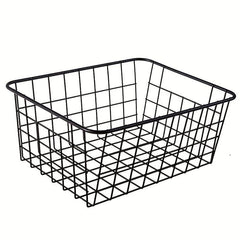Iron Storage Basket Desktop Storage Box Cosmetic Shelf Household Supplies
