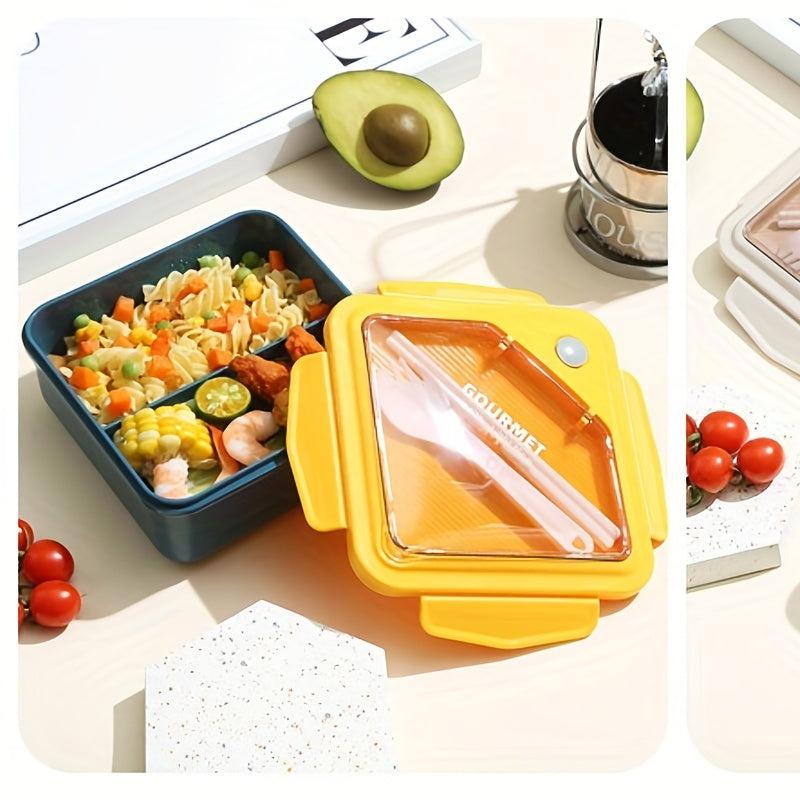 Large Capacity Divided Lunch Box Set - Microwave Safe Leakproof