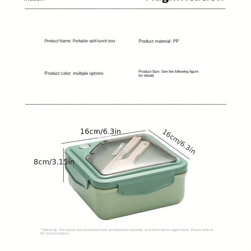 Large Capacity Divided Lunch Box Set - Microwave Safe Leakproof