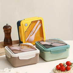 Large Capacity Divided Lunch Box Set - Microwave Safe Leakproof