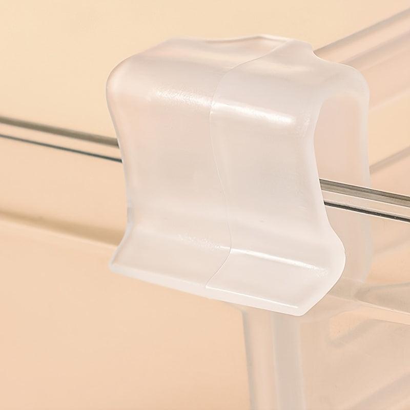 4pcs Extendable Plastic Fridge Partition Keep Food Organized