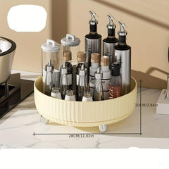 Rotating Turntable Kitchen Cosmetic Storage Tray Non-Slip
