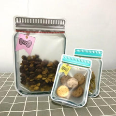 10pcs Mason Jar Shaped Food Sealed Bags