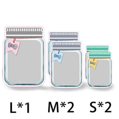 10pcs Mason Jar Shaped Food Sealed Bags