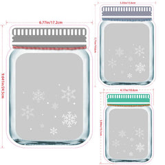 10pcs Mason Jar Shaped Food Sealed Bags