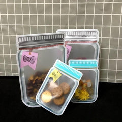 10pcs Mason Jar Shaped Food Sealed Bags