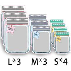 10pcs Mason Jar Shaped Food Sealed Bags