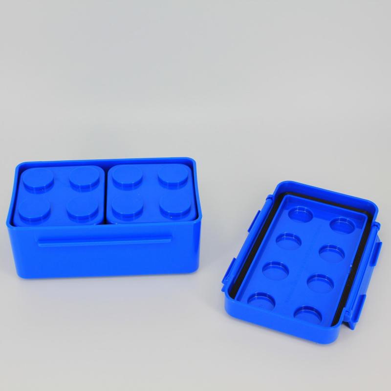 Building Block Lunch Box Plastic Picnic Lunch Box Fun Collage Microwave Food Box