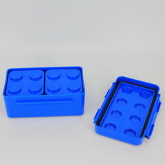 Building Block Lunch Box Plastic Picnic Lunch Box Fun Collage Microwave Food Box