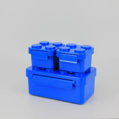 Building Block Lunch Box Plastic Picnic Lunch Box Fun Collage Microwave Food Box