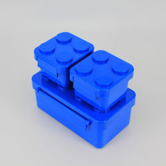Building Block Lunch Box Plastic Picnic Lunch Box Fun Collage Microwave Food Box