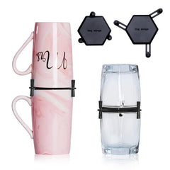Coffee Mug Organizer for Kitchen Cabinet Shelf - Expandable Stackable Gadget
