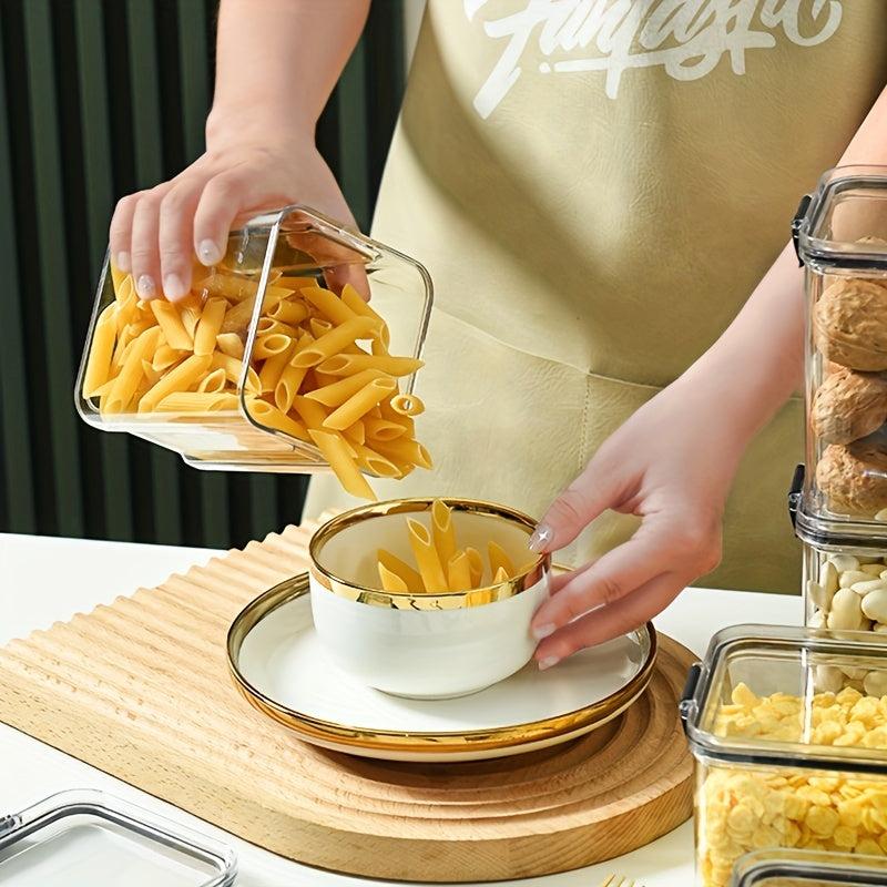 Airtight Food Storage Containers Stackable for Cereal Rice Pasta