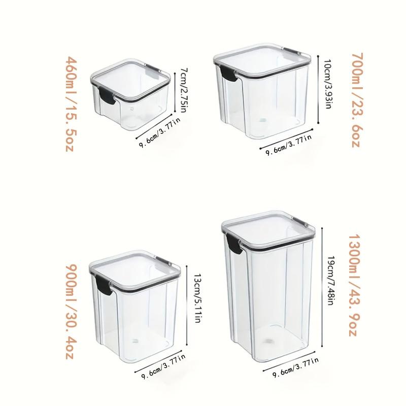 Airtight Food Storage Containers Stackable for Cereal Rice Pasta