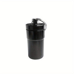 Metal Waterproof Sealed Pill Holder Keychain Travel Storage Jar