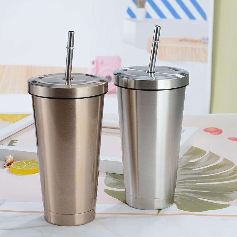 500ml Stainless Steel Insulated Iced Coffee Tumbler