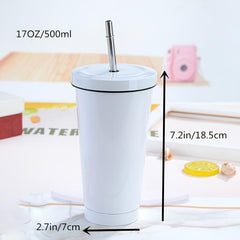 500ml Stainless Steel Insulated Iced Coffee Tumbler