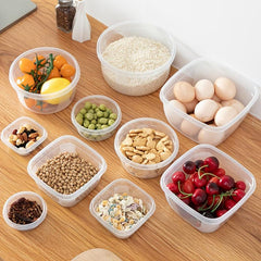 5pcs Round Microwave Fresh-keeping Food Storage Box Set