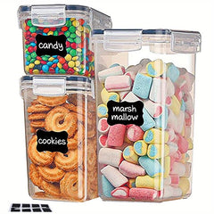 6pcs BPA-Free Airtight Containers - Ideal for Candy, Cereal, Pasta