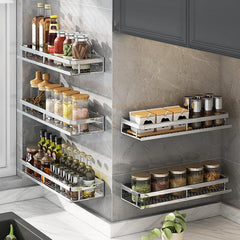 Stainless Steel Spice Rack and Condiment Storage Holder for Kitchen