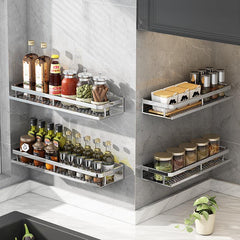 Stainless Steel Spice Rack and Condiment Storage Holder for Kitchen