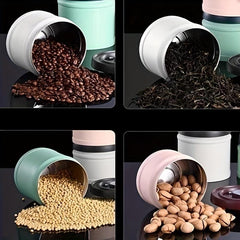 Stainless Steel Vacuum Can for Coffee Beans Tea Leaves Nuts and Snacks