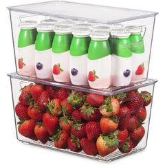 Stackable Plastic Pantry Organizer for Food Fruit Beverage Storage