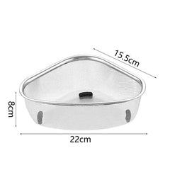 Stainless Steel Kitchen Sink Drain Basket Triangle Food Peel Egg Filter