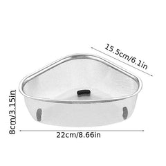 Stainless Steel Kitchen Sink Drain Basket Triangle Food Peel Egg Filter