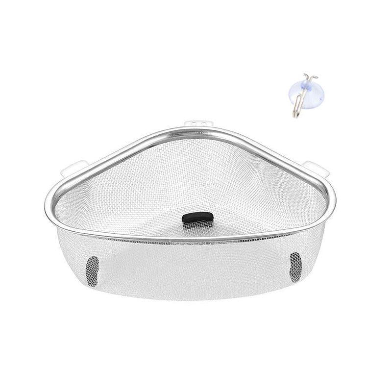 Stainless Steel Kitchen Sink Drain Basket Triangle Food Peel Egg Filter