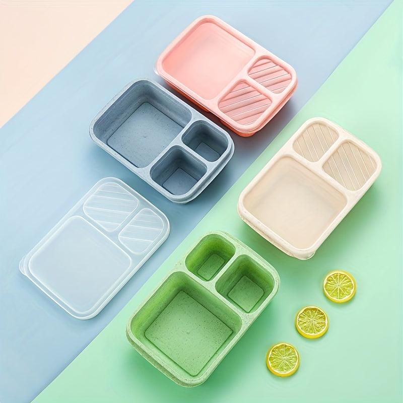 Wheat Straw Divided Bento Box Japanese Style Lunch Box Leakproof