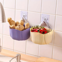 Kitchen Hanging Storage Basket Onion Garlic Ginger Box Wall Vegetable Basket