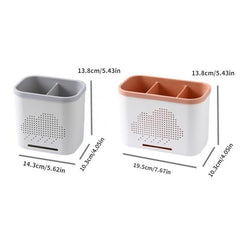 Kitchen Double Layer Drain Cage Cutlery Drainer Storage Rack