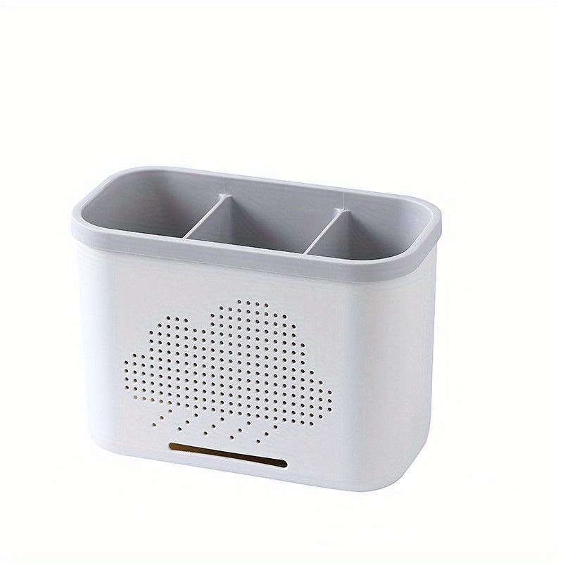 Kitchen Double Layer Drain Cage Cutlery Drainer Storage Rack