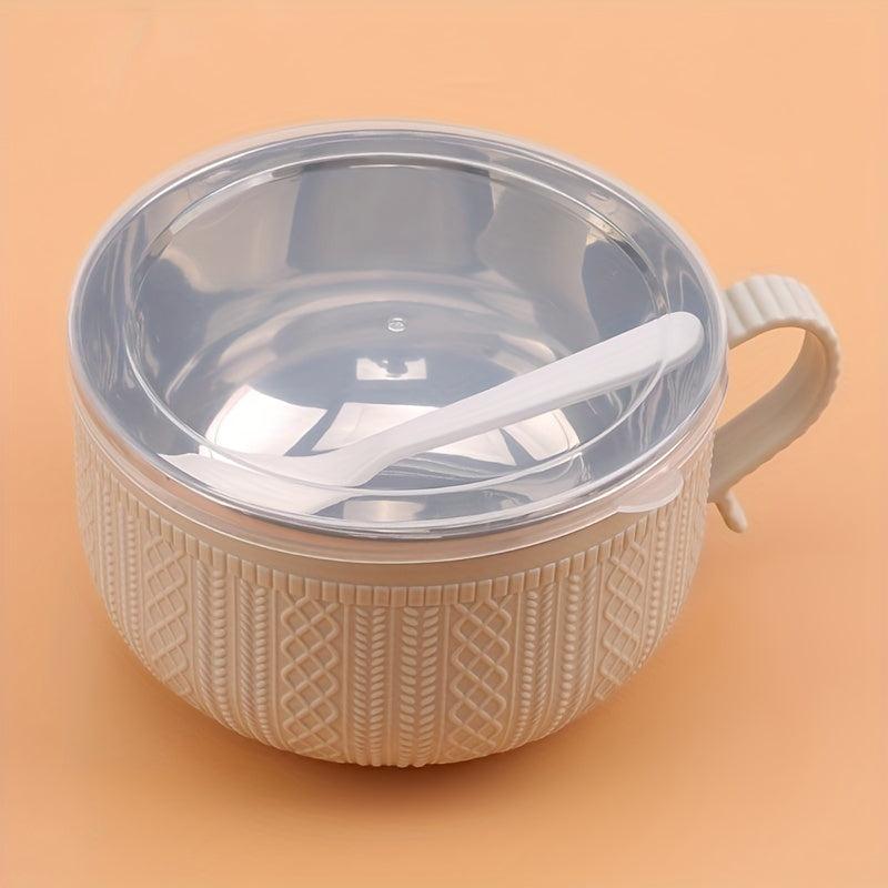 Stainless Steel Cartoon Noodle Bowl with Lid Insulated Lunch Box