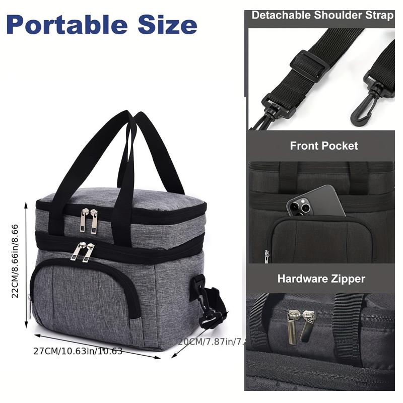 Double Layer Ice Pack Outdoor Picnic Bag Lunch Box Waterproof Bag