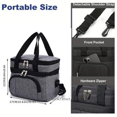 Double Layer Ice Pack Outdoor Picnic Bag Lunch Box Waterproof Bag