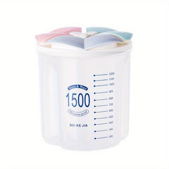 3-Grid Food Storage Containers with Lids - Airtight, Clear, Moisture-Proof