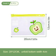 20pcs Fruit & Vegetable Sealed Freezer Bags - Anti-odor Leak Proof