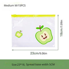 20pcs Fruit & Vegetable Sealed Freezer Bags - Anti-odor Leak Proof