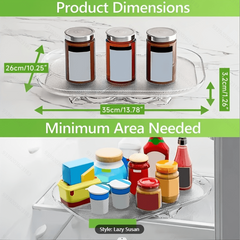 Refrigerator Lazy Susan Turntable Organizer for Condiments