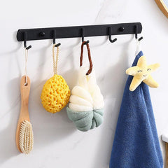 2pcs Space Aluminum Hook Bathroom Towel Hook Living Room Door Back Clothes Hook