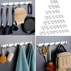 2pcs Space Aluminum Hook Bathroom Towel Hook Living Room Door Back Clothes Hook
